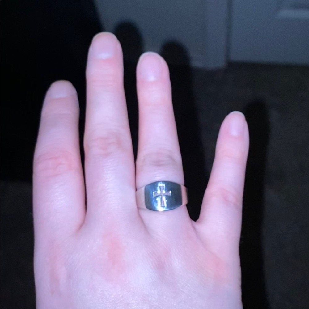 James Avery wide crosslet ring